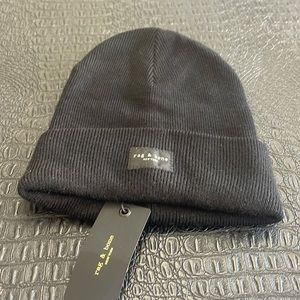 Rag & Bone Addison Beanie Hat in Black One Size